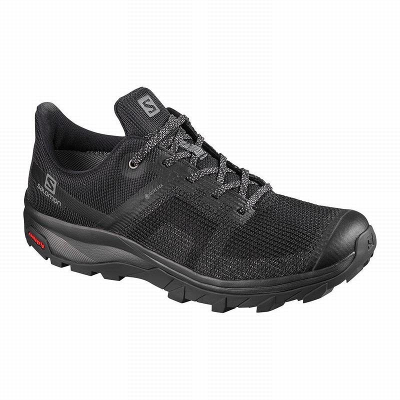 Salomon Israel OUTLINE PRISM GORE-TEX - Womens Hiking Shoes - Black (QNTF-70483)